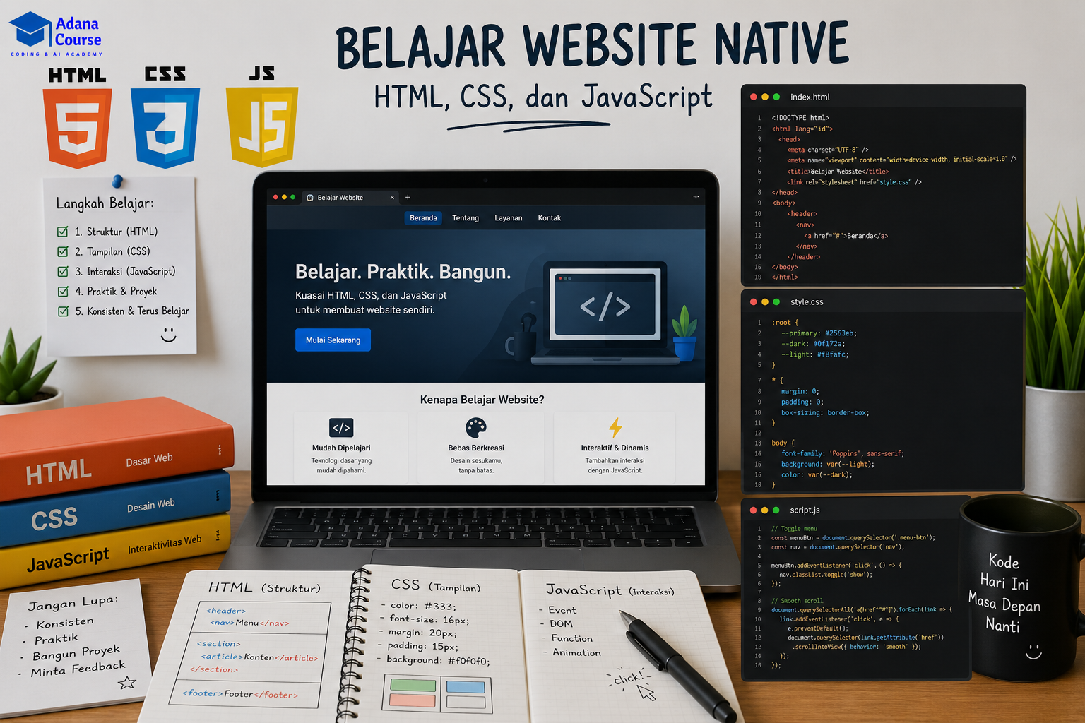 Website Beginner - HTML, CSS, JS